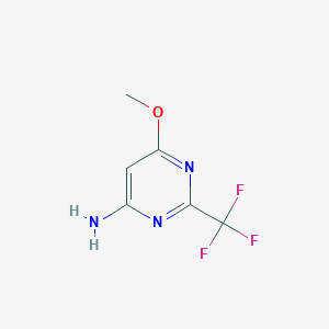 molecular formula C6H6F3N3O B108206 6-Methoxy-2-(trifluoromethyl)pyrimidin-4-amine CAS No. 16097-49-7