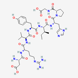 molecular formula C43H65N13O12 B10821163 H-Asp-Arg-Val-Tyr-Ile-His-Pro-Gly-OH 