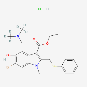 molecular formula C22H26BrClN2O3S B10821186 Umifenovir-d6 (hydrochloride) 