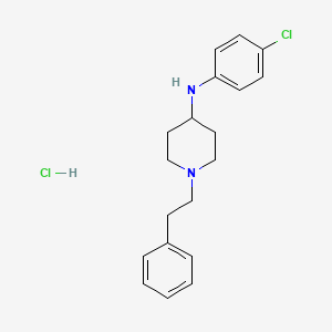 molecular formula C19H24Cl2N2 B10821229 Despropionyl para-Chlorofentanyl (hydrochloride) 