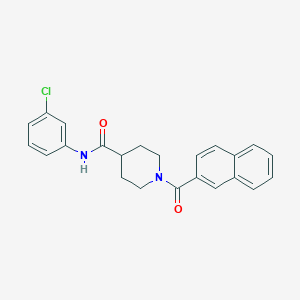 molecular formula C23H21ClN2O2 B10821473 1-(2-Naphthoyl)-N-(3-chlorophenyl)piperidine-4-carboxamide 