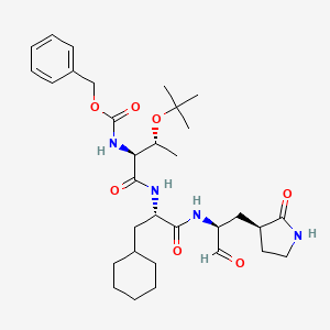 molecular formula C32H48N4O7 B10821482 Cbz-Thr(tBu)-Cha-Ala((S)-2-oxopyrrolidin-3-yl)-al 