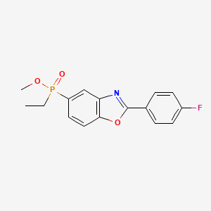 molecular formula C16H15FNO3P B10821531 5-[Ethyl(methoxy)phosphoryl]-2-(4-fluorophenyl)-1,3-benzoxazole 