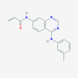 molecular formula C18H16N4O B10821752 N-(4-m-Tolylamino-quinazolin-7-yl)-acrylamide 