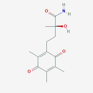 (R)-2-Hydroxy-2-methyl-4-(2,4,5-trimethyl-3,6-dioxocyclohexa-1,4-dien-1-yl)butanamide