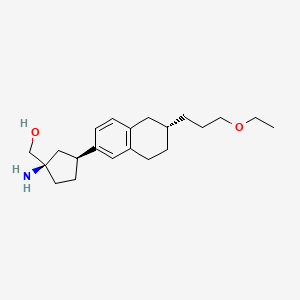 [(1R,3S)-1-amino-3-[(6S)-6-(3-ethoxypropyl)-5,6,7,8-tetrahydronaphthalen-2-yl]cyclopentyl]methanol