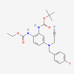 molecular formula C24H28FN3O4 B10822331 Retigabine derivative 10g 