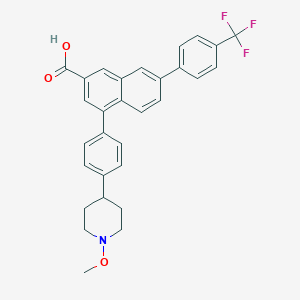 4-[4-(1-Methoxypiperidin-4-yl)phenyl]-7-[4-(trifluoromethyl)phenyl]naphthalene-2-carboxylic acid