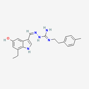 1-[(Z)-(7-ethyl-5-hydroxy-1H-indol-3-yl)methylideneamino]-2-[2-(4-methylphenyl)ethyl]guanidine