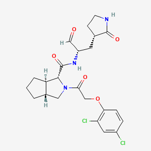 (3R,3aR,6aR)-2-[2-(2,4-dichlorophenoxy)acetyl]-N-[(2S)-1-oxo-3-[(3S)-2-oxopyrrolidin-3-yl]propan-2-yl]-3,3a,4,5,6,6a-hexahydro-1H-cyclopenta[c]pyrrole-3-carboxamide