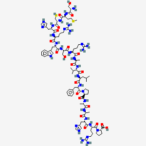 molecular formula C94H144N32O21S2 B10822496 H-Ser-Met-Cys-His-Arg-Trp-Ser-Arg-Ala-Val-Leu-Phe-Pro-Ala-Ala-His-Arg-Pro-OH 