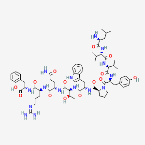 molecular formula C65H93N15O14 B10822569 Leu-val-val-tyr-pro-trp-thr-gln-arg-phe CAS No. 75808-66-1