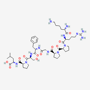 molecular formula C47H75N13O11 B10822625 Lys-(Des-Arg9,Leu8)-Bradykinin 