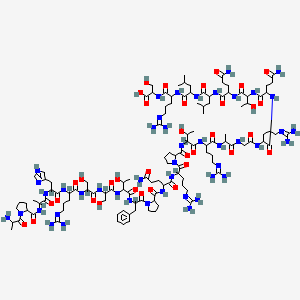 molecular formula C119H199N45O35 B10822632 H-DL-Ala-DL-Pro-DL-Ala-DL-His-DL-Arg-DL-Ser-DL-Ser-DL-xiThr-DL-Phe-DL-Pro-DL-Gln-DL-Arg-DL-Pro-DL-xiThr-DL-Arg-DL-Ala-Gly-DL-Arg-DL-Gln-DL-xiThr-DL-Gln-DL-Leu-DL-Leu-DL-Arg-DL-Ser-OH 