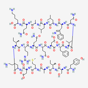 molecular formula C117H183N31O32S B10822701 H-Tyr-Ser-Ile-Ala-Met-Asp-Lys-Ile-Arg-Gln-Gln-Asp-Phe-Val-Asn-Trp-Leu-Leu-Ala-Gln-Lys-OH 