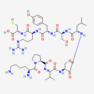 molecular formula C46H77N13O13S B10822714 Kpvslsyrc 