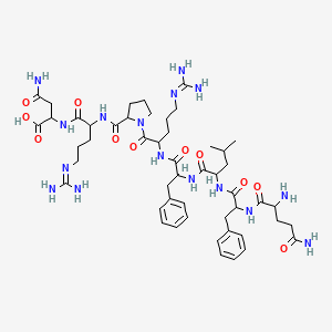 molecular formula C50H76N16O11 B10822715 H-DL-Gln-DL-Phe-DL-Leu-DL-Phe-DL-Arg-DL-Pro-DL-Arg-DL-Asn-OH 