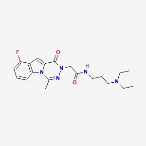 N-[3-(diethylamino)propyl]-2-(9-fluoro-4-methyl-1-oxo-[1,2,4]triazino[4,5-a]indol-2-yl)acetamide