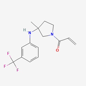 1-(3-Methyl-3-((3-(trifluoromethyl)phenyl)amino)pyrrolidin-1-yl)prop-2-en-1-one