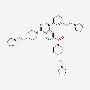 [3-[3-(2-Pyrrolidin-1-ylethyl)anilino]-4-[4-(2-pyrrolidin-1-ylethyl)piperidine-1-carbonyl]phenyl]-[4-(2-pyrrolidin-1-ylethyl)piperidin-1-yl]methanone