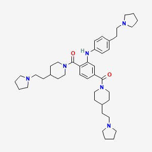 [3-[4-(2-Pyrrolidin-1-ylethyl)anilino]-4-[4-(2-pyrrolidin-1-ylethyl)piperidine-1-carbonyl]phenyl]-[4-(2-pyrrolidin-1-ylethyl)piperidin-1-yl]methanone