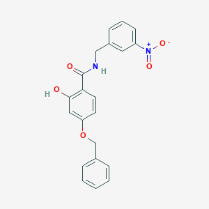 2-hydroxy-N-[(3-nitrophenyl)methyl]-4-phenylmethoxybenzamide