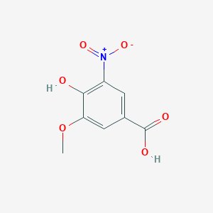 molecular formula C8H7NO6 B108229 4-Hydroxy-3-methoxy-5-nitrobenzoic acid CAS No. 15785-54-3