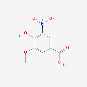 molecular formula C8H7NO6 B108229 4-羟基-3-甲氧基-5-硝基苯甲酸 CAS No. 15785-54-3