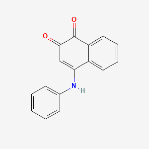 molecular formula C16H11NO2 B10822984 1,2-Naphthalenedione, 4-(phenylamino)- CAS No. 2757-94-0