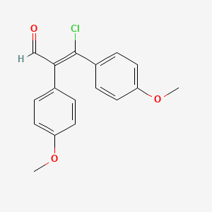 molecular formula C17H15ClO3 B10823019 (Z)-3-Chloro-2,3-bis(4-methoxyphenyl)acrylaldehyde 