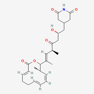 4-[(E,2R,5S)-2-hydroxy-5-methyl-7-[(3S,4Z,6E,10E)-3-methyl-12-oxo-1-oxacyclododeca-4,6,10-trien-2-yl]-4-oxooct-6-enyl]piperidine-2,6-dione