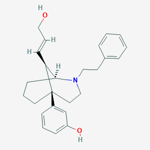 molecular formula C25H31NO2 B10823048 3-((1S,5R,9R)-9-((E)-3-Hydroxyprop-1-en-1-yl)-2-phenethyl-2-azabicyclo[3.3.1]nonan-5-yl)phenol 