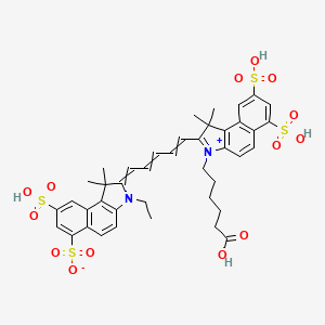 1H-Benz[e]indolium, 2-[5-[3-(5-carboxypentyl)-1,3-dihydro-1,1-dimethyl-6,8-disulfo-2H-benz[e]indol-2-ylidene]-1,3-pentadien-1-yl]-3-ethyl-1,1-dimethyl-6,8-disulfo-, inner salt