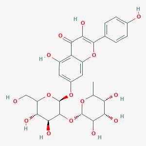 molecular formula C27H30O15 B10823131 7-[(2S,4S,5S)-4,5-dihydroxy-6-(hydroxymethyl)-3-[(2S,4S,5R)-3,4,5-trihydroxy-6-methyloxan-2-yl]oxyoxan-2-yl]oxy-3,5-dihydroxy-2-(4-hydroxyphenyl)chromen-4-one 