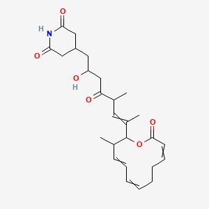 4-[2-Hydroxy-5-methyl-7-(3-methyl-12-oxo-1-oxacyclododeca-4,6,10-trien-2-yl)-4-oxooct-6-enyl]piperidine-2,6-dione