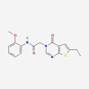 2-(6-ethyl-4-oxothieno[2,3-d]pyrimidin-3-yl)-N-(2-methoxyphenyl)acetamide