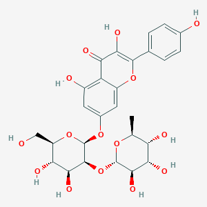 7-[(2S,3S,4S,5S,6R)-4,5-dihydroxy-6-(hydroxymethyl)-3-[(2S,3R,4S,5R,6S)-3,4,5-trihydroxy-6-methyloxan-2-yl]oxyoxan-2-yl]oxy-3,5-dihydroxy-2-(4-hydroxyphenyl)chromen-4-one