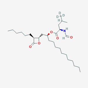 [(2S)-1-[(2S,3S)-3-hexyl-4-oxooxetan-2-yl]tridecan-2-yl] (2R)-5,5,5-trideuterio-2-formamido-4-methylpentanoate