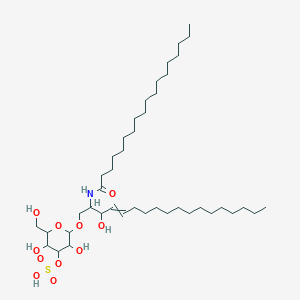 molecular formula C42H81NO11S B10823330 [3,5-Dihydroxy-2-(hydroxymethyl)-6-[3-hydroxy-2-(octadecanoylamino)octadec-4-enoxy]oxan-4-yl] hydrogen sulfate 