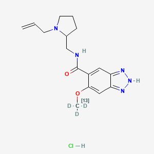 molecular formula C16H22ClN5O2 B10823331 Alizapride-13C-d3 (hydrochloride) 