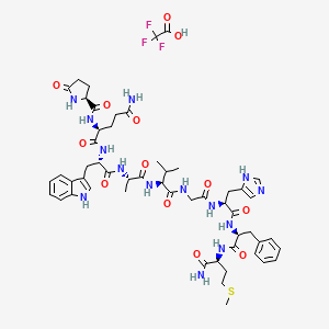 molecular formula C53H69F3N14O13S B10823351 Litorin (trifluoroacetate salt) 