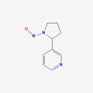 molecular formula C9H11N3O B10823485 3-(1-Nitrosopyrrolidin-2-yl)pyridine CAS No. 53759-22-1