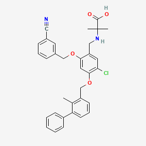 molecular formula C33H31ClN2O4 B10823503 PD-1/PD-L1-IN-NP19 