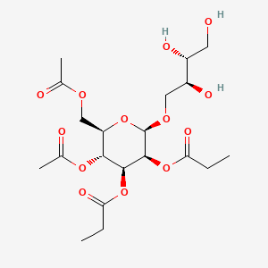 [(2R,3R,4S,5S,6R)-3-acetyloxy-2-(acetyloxymethyl)-5-propanoyloxy-6-[(2S,3R)-2,3,4-trihydroxybutoxy]oxan-4-yl] propanoate