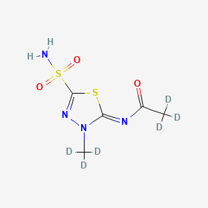 molecular formula C5H8N4O3S2 B10823600 Methazolamide-d6 