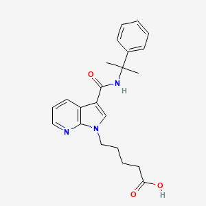 5-[3-(2-phenylpropan-2-ylcarbamoyl)pyrrolo[2,3-b]pyridin-1-yl]pentanoic acid