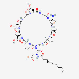 molecular formula C57H89N13O20 B10823673 Aspartocin D 