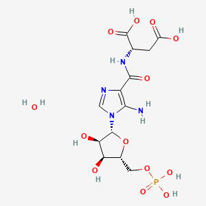 (2S)-2-[[5-amino-1-[(2R,3R,4S,5R)-3,4-dihydroxy-5-(phosphonooxymethyl)oxolan-2-yl]imidazole-4-carbonyl]amino]butanedioic acid;hydrate