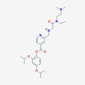 molecular formula C27H40N4O5 B10823712 [2,4-di(propan-2-yloxy)phenyl] 2-[[[2-[2-(dimethylamino)ethyl-ethylamino]-2-oxoethyl]amino]methyl]pyridine-4-carboxylate 