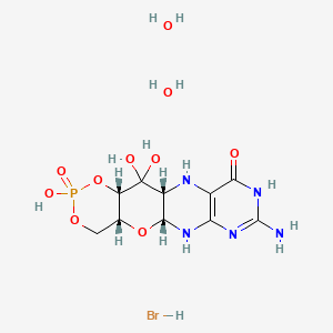 molecular formula C10H19BrN5O10P B10823744 Fosdenopterin Hydrobromide CAS No. 1431508-32-5